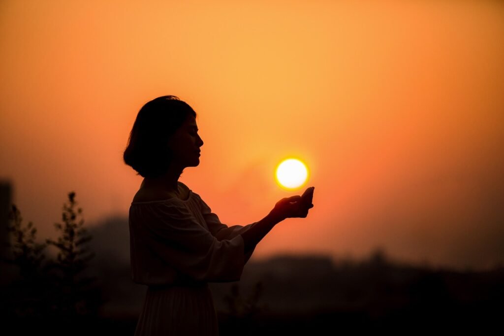 Embracing Every Mindset Moment sunset, sun, girl, pm, hanoi, vietnam, nature, beautiful moments